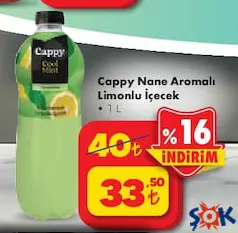 CAPPY NANE AROAMALI LİMONLU İÇECEK 1 L